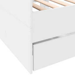 Berkfield Daybed With Drawers Without Mattress White 75X190 Cm Small Single - thumbnail 7