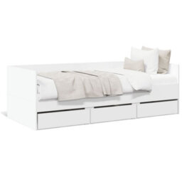 Berkfield Daybed With Drawers Without Mattress White 75X190 Cm Small Single - thumbnail 2