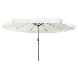 Berkfield Modern Garden Parasol White, Black 395 X 395 X 245 Cm Polyester, Steel - thumbnail 3