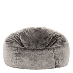 icon Fluffy Giant Bean Bag Chair Adult - Grey With Bean Bag Filling - thumbnail 1