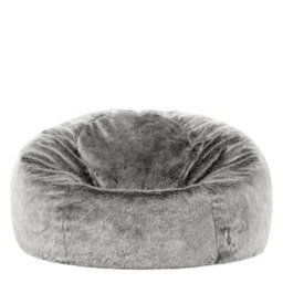 icon Fluffy Giant Bean Bag Chair Adult - Grey With Bean Bag Filling - thumbnail 7