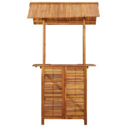 Vidaxl Outdoor Bar Table With Rooftop 113X106X217 Cm Solid Acacia Wood - thumbnail 3
