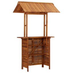 Vidaxl Outdoor Bar Table With Rooftop 113X106X217 Cm Solid Acacia Wood - thumbnail 6