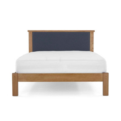 Broadway Oak 6Ft Super King Size Bed Frame With Fabric Headboard - By Roseland Furniture - image 1