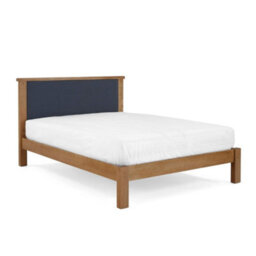 Broadway Oak 6Ft Super King Size Bed Frame With Fabric Headboard - By Roseland Furniture - thumbnail 4
