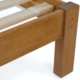 Broadway Oak 6Ft Super King Size Bed Frame With Fabric Headboard - By Roseland Furniture - thumbnail 8