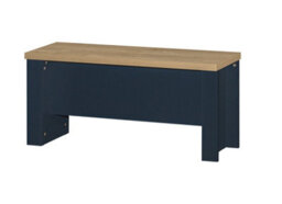 Birlea Highgate Dining Table & Bench Set Navy Blue & Oak - thumbnail 7