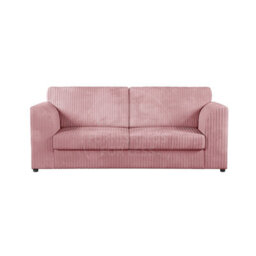 Furnishings For Less UK Luxor Jumbo Cord Fabric 3 Seater Sofa - Fullback Pink