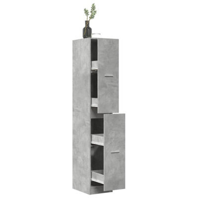 Walplus Apothecary Cabinetâ Concrete Grey 30X41X174.5 Cm Engineered Wood - image 1
