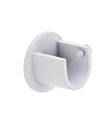 Lister Cartwright 19mm Curtain Pole Ends Brackets With Adjustable Screwsplastic Finish (Pack Of 1)