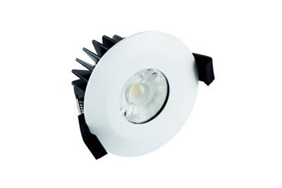 Luminosa Lighting Luminosa Low-Profile Fire Rated Downlight 70-75mm Cutout Ip65 520Lm 6W 4000K 38 Beam Non Dimmable 86Lm/w White