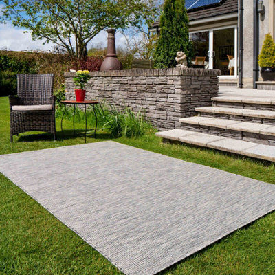 Loomed Natural Greige Soft Plastic Value Indoor Outdoor Weatherproof Washable Area Rug 156X230Cm - image 1