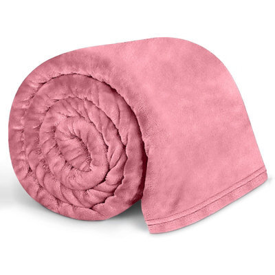 Bedlooms Pink Blanket, Reversible & Lightweight Couch & Bed Throw Blanket, Super King 230X270Cm - image 1