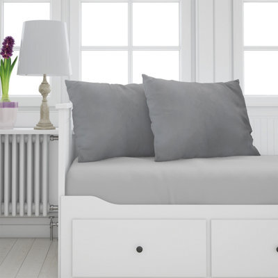 Neel Blue 220Gsm Crushed Velvet Square Cushion Covers, Set Of 2 Silver Grey Pillow Case, 45Cm X 45Cm - image 1