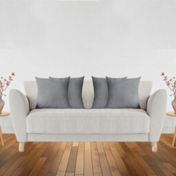 Neel Blue 220Gsm Crushed Velvet Square Cushion Covers, Set Of 2 Silver Grey Pillow Case, 45Cm X 45Cm - thumbnail 7