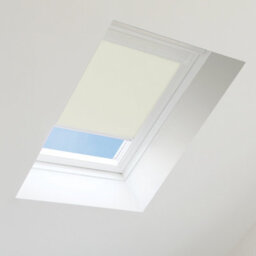 Bloc Blinds Cream Blackout Blind For Velux Roof Window Size   Uk08, White Frames