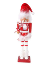 Shatchi 38Cm Wooden Santa Nutcrackers Soldiers Christmas Ornament 3Pcs Set - thumbnail 2
