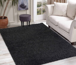 Modern Extra Large Small Soft 5Cm High Pile Shaggy Non Slip Bedroom Living Room Carpet Runner Area Rug - Anthracite 80 X 150 Cm - thumbnail 4
