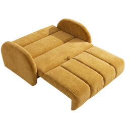 Viva Comfy Iv Mustard Sofa Bed With Storage Compartment Particle Board Metal Legs Wooden Frame 172X103X85Cm - thumbnail 4
