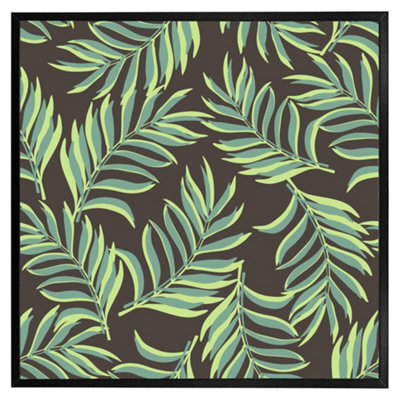"Andrew Lee Green Palm Leaves (Picutre Frame) / 20X20"" / Oak" - image 1