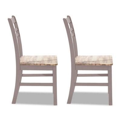 Statement Furniture Florence Country Style Wooden Chairs Set Of 2 - Truffle - image 1