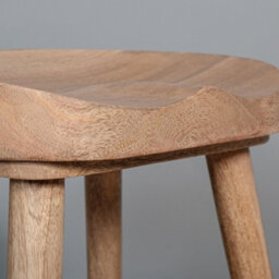 Elm Home And Products Elm Home And Garden Solid Wooden Breakfast Kitchen Bar Stool Oak Finish Fully Assembled No Veneer 70Cm High, 40Cm Wide, 34Cm Deep - thumbnail 3
