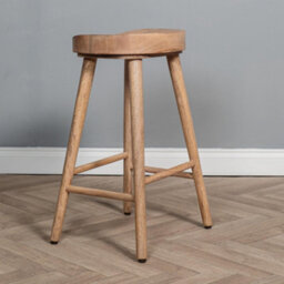 Elm Home And Products Elm Home And Garden Solid Wooden Breakfast Kitchen Bar Stool Oak Finish Fully Assembled No Veneer 70Cm High, 40Cm Wide, 34Cm Deep - thumbnail 2