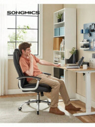 LEDREM Qffice Chair, Desk Chair, Gaming Chair With Armrests, Swivel Computer Chair, Executive Office Chair, Adjustable Height - thumbnail 1