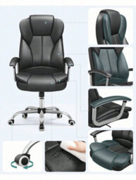 LEDREM Qffice Chair, Desk Chair, Gaming Chair With Armrests, Swivel Computer Chair, Executive Office Chair, Adjustable Height - thumbnail 2