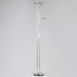 Litecraft Mother & Child Polished Chrome Dimmable Floor Lamp 2 Arm With Bulbs - thumbnail 4