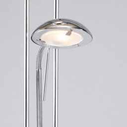 Litecraft Mother & Child Polished Chrome Dimmable Floor Lamp 2 Arm With Bulbs - thumbnail 5