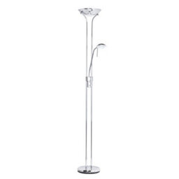 Litecraft Mother & Child Polished Chrome Dimmable Floor Lamp 2 Arm With Bulbs - thumbnail 2