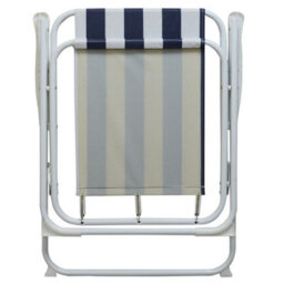 Harbour Housewares Folding Metal Beach Chairs - Blue/red Stripe - Pack Of 4 - thumbnail 4