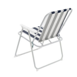 Harbour Housewares Folding Metal Beach Chairs - Blue/red Stripe - Pack Of 4 - thumbnail 5