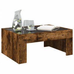 Berkfield Coffee Table With Infinity Led Smoked Oak 70X50X30 Cm - thumbnail 5