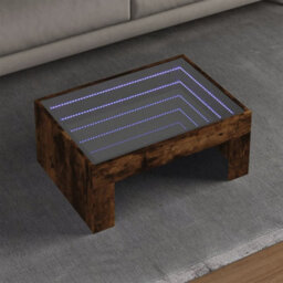 Berkfield Coffee Table With Infinity Led Smoked Oak 70X50X30 Cm - thumbnail 1