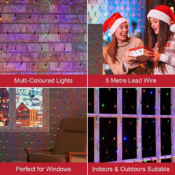 The Christmas Workshop 77820 180 Led Multi-Coloured Christmas Window Lights - thumbnail 3
