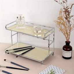 Makeup Organiser Rack Acrylic Storage Rack 2 Tiers Skincare Cosmetic Organizer - thumbnail 4