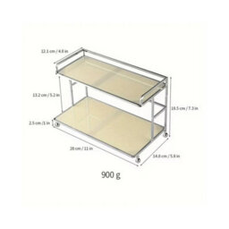 Makeup Organiser Rack Acrylic Storage Rack 2 Tiers Skincare Cosmetic Organizer - thumbnail 2