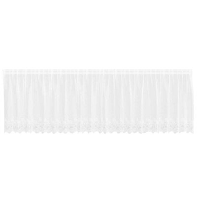 Berkfield Modern Curtains With Curtains Floral White Polyester - image 1