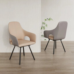 2 Pcs Dining Chairs 360 Swivel Upholstered Accent Chairs - thumbnail 3