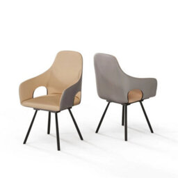 2 Pcs Dining Chairs 360 Swivel Upholstered Accent Chairs - thumbnail 1