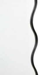 Mirroroutlet The Fluctus Black Metal Dome Arch Topped Wavy Frame Wall Mirror 180Cm X 80Cm - thumbnail 4
