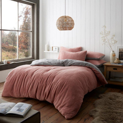 Smart Living Luxury Super Soft & Reversible Teddy Fleece Duvet Cover And Pillowcase