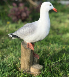 Animal Crackers Seagull On Post Figurine Indoor Or Outdoor Ornament Or Nautical Decoration (Height 32Cm Inc Post) - thumbnail 6