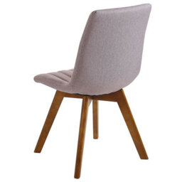 Beliani Set Of 2 Dining Chairs Calgary Fabric Taupe - thumbnail 7