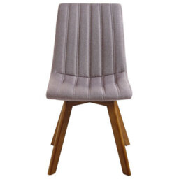 Beliani Set Of 2 Dining Chairs Calgary Fabric Taupe - thumbnail 5