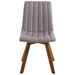 Beliani Set Of 2 Dining Chairs Calgary Fabric Taupe - thumbnail 4