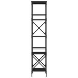 Berkfield Industrial Bookcase 5-Tier Black 59X35X171 Cm Engineered Wood - thumbnail 5