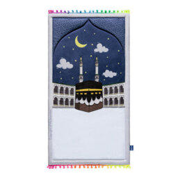 My Salah Mat Prayer Rug - Thick Large Padded Sajadah For Toddlers And Kids By Urban Rugs Uk Soft Islamic Mat - Midnight In Mecca